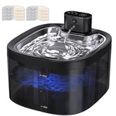Ksuefao fontaine chat sans fil, capacité 3,5L, hydratation durable pour chats