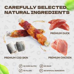 KUADELRO friandises chien texture ferme pour une mastication prolongée et satisfaction.
