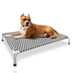 Kuntrust lit chien surélevé extérieur en coton, confort durable en plein air.