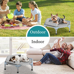 Kuntrust lit orthopedique petit-chien, tissu coton respirant douceur durable