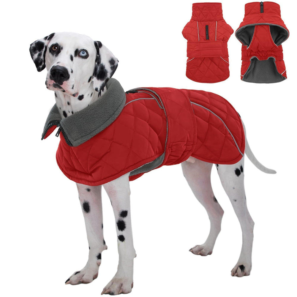 Manteau Kuoser pour chien rouge 3XL, chaleur et protection lors des sorties hivernales.