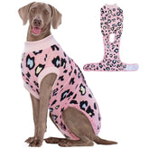 Kuoser tenue de récupération pour chien, vue avant, protège les plaies tout en restant confortable.