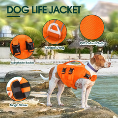 Kuoser gilet chien avec poignée de secours pour sauvetage rapide