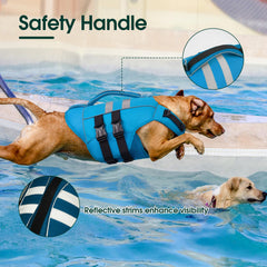 Kuoser gilet sauvetage chien XXL, poignée supérieure facilitant le secours.