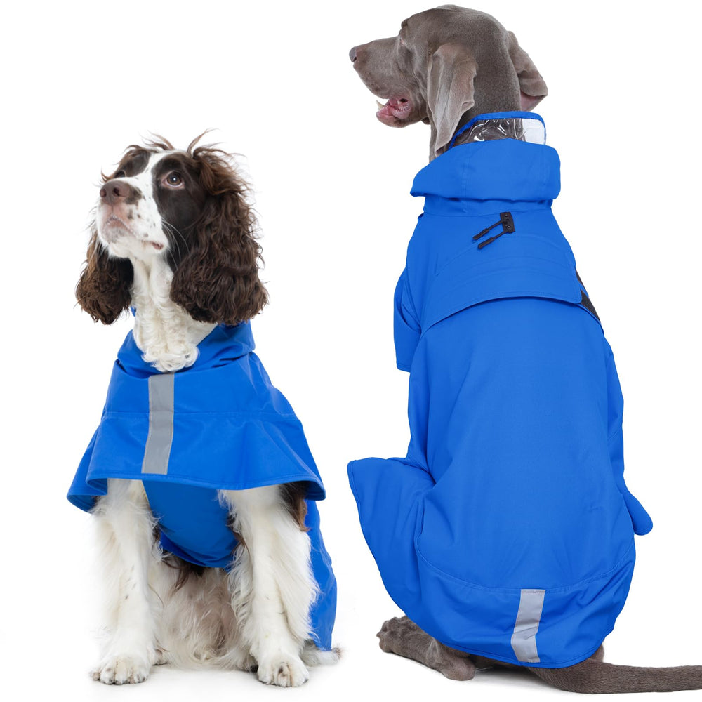 Kuoser imperméable chien capuche claire, protection pluie et capuche transparente