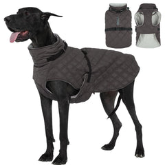 Kuoser manteau chien avec doublure polaire, confort thermique pour sorties hivernales.