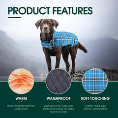 Kuoser manteau chien réversible et ajustable pour confort