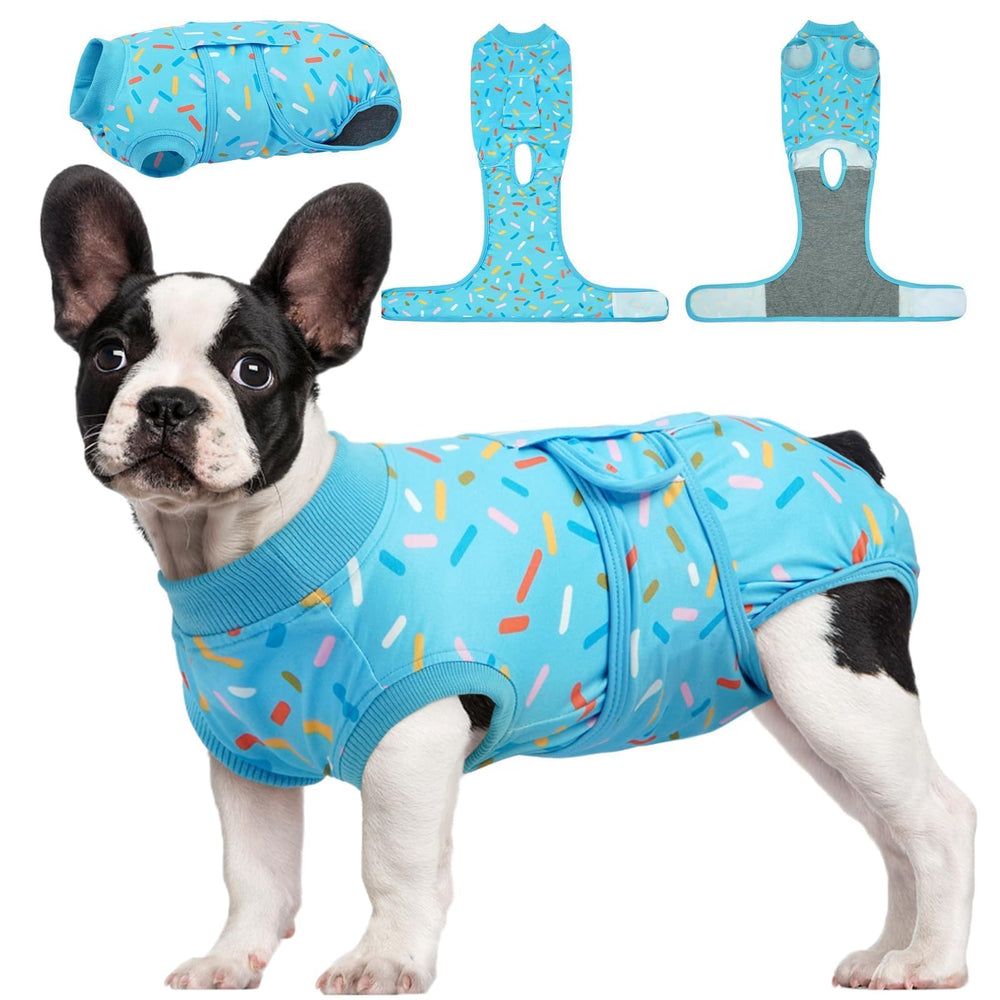 Kuoser Recovery Suit pour chien respirant, offre confort et liberté après l'opération.