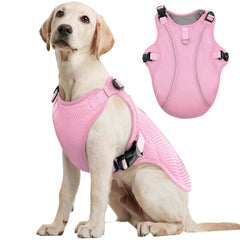 Veste refroidissante Kuoser rose pour chien XXL, idéale lors des balades chaudes.