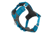 Kurgo Journey Air Harnais chien, vue avant, bleu cotier, confort et stabilité lors des sorties.