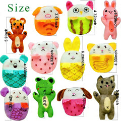 Variété de formes animaux et fruits Kyatico – jouets peluche stimulants