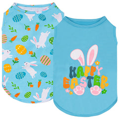 KYEESE chien paques bleu lapin: imprimé festif pour des promenades joyeuses.