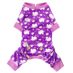 KYEESE pyjama chien velours licorne motif, confort doux pour la journée.