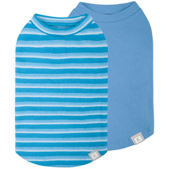 Haut KYEESE en maille-waffle bleu pour chien, confort doux.