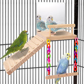 KyoukiBird plateforme-miroir: stimule l'exploration et l'interaction sociale des oiseaux.