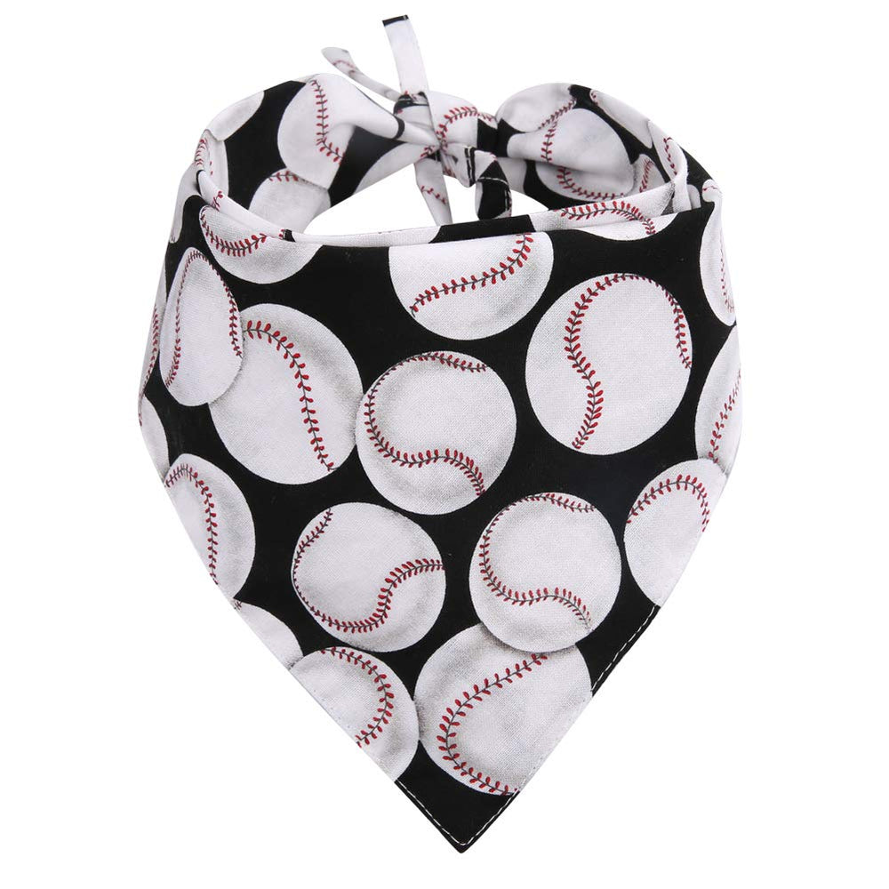 Bandana chien KZHAREEN réversible avec motif baseball, confortable et respirant