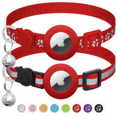 LAFAYI collier Airtag pour chat avec étui elastique, protection légère.