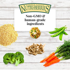 LAFEBER'S Nutri-Berries – ingrédients non-OGM et de qualité humaine pour une base sûre.