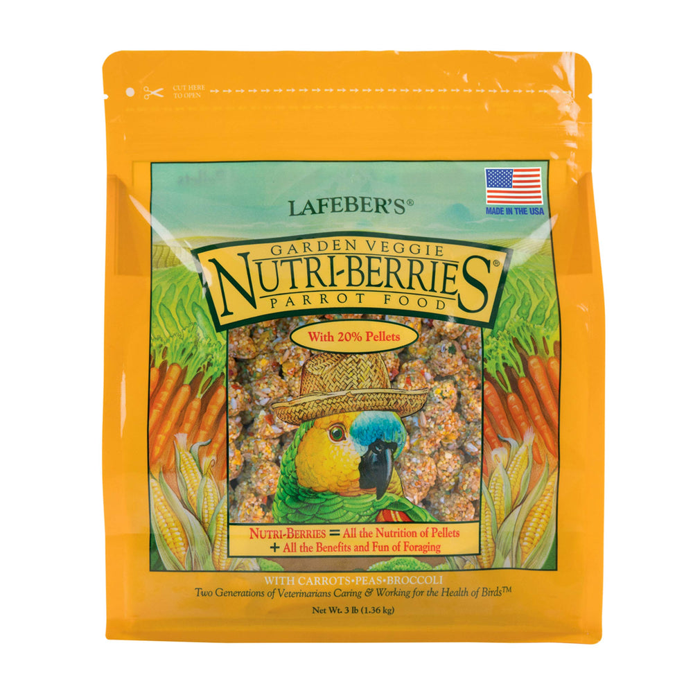 LAFEBER'S Nutri-Berries pour perroquet – boules colorées favorisant le jeu et l'enrichissement.