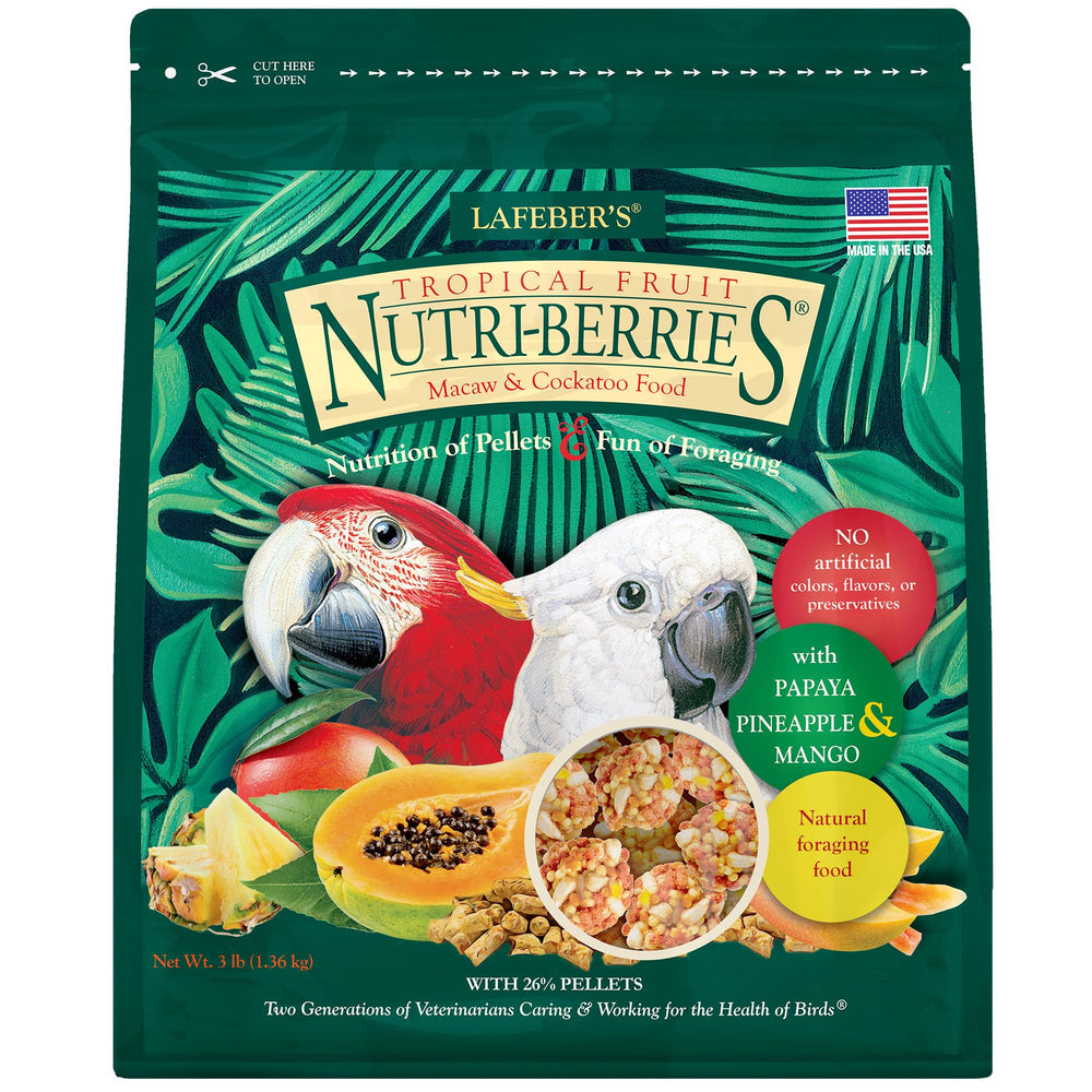 LAFEBER'S Nutri-Berries: morceaux de fruits tropicaux visibles pour une alimentation savoureuse