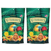 LAFEBER'S Nutri-Berries: emballage pratique pour perroquets et friandises tropicales.