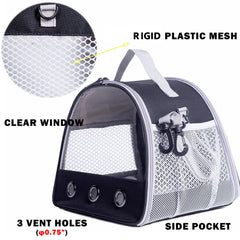 LAIRIES porte-animaux, fenêtre transparente pour le regard curieux du compagnon.