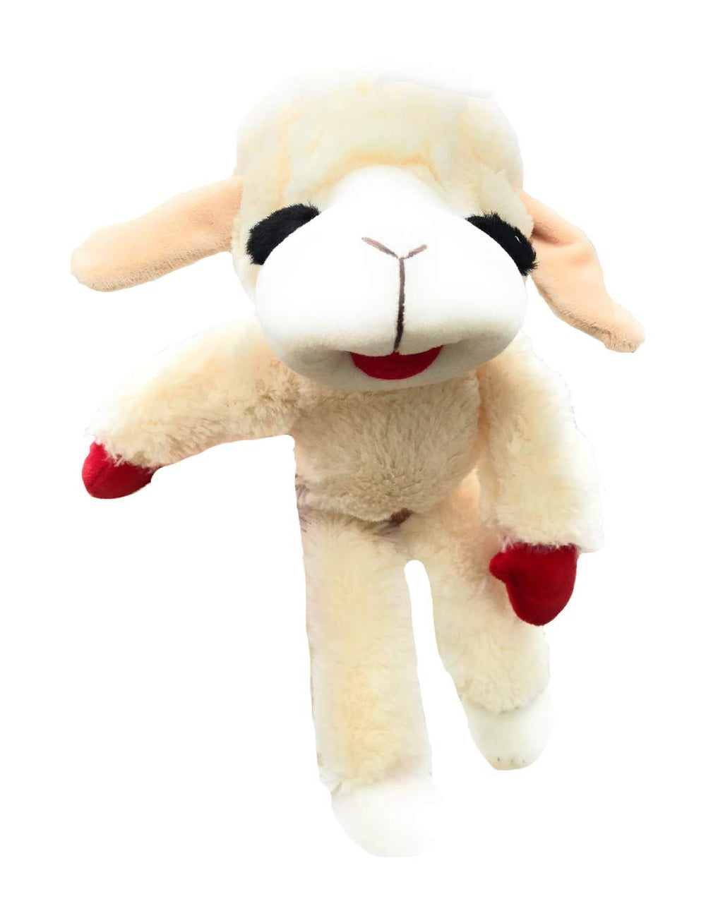 Jouet Lamb Chop 14 pouces avec sifflet, parfait pour jeux et câlins.