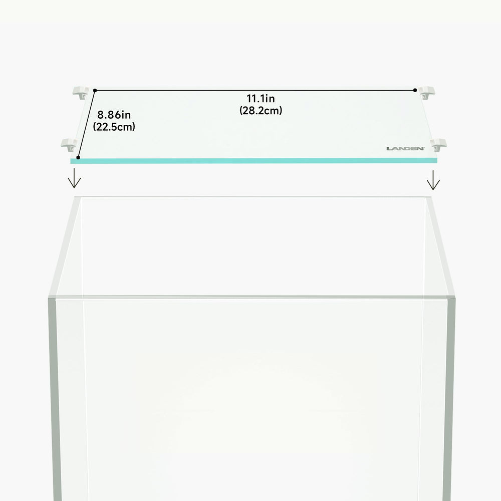 LANDEN capot-verre 4 mm: protège poissons et réduit les éclaboussures.