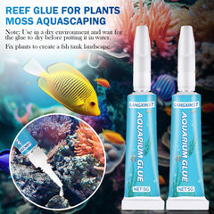 LANGXINST Application colle aquarium avec pince pour une fixation précise.