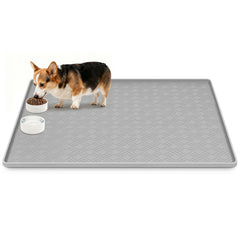 Lanstics Tapis-nourriture-chien-42x29 : espace généreux pour plusieurs bols et repas groupés.