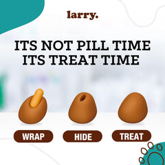 Larry cache-gelules-pate-cacahuete: goût de cacahuète irrésistible pour le médicament.