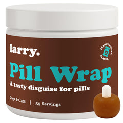 Larry enveloppe-gelules chien-pate: masque les pilules pour une prise plus facile.