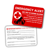 Carte d’urgence Lashicorn pour animaux domestiques rouges, identification rapide en cas d’urgence.