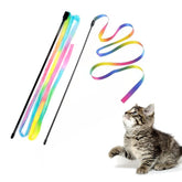 LASOCUHOO baguette teaser arc-en-ciel, stimulation interactive pour chats.