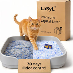 LaSyL litière cristal multi-chats: odeur maîtrisée pendant 30 jours