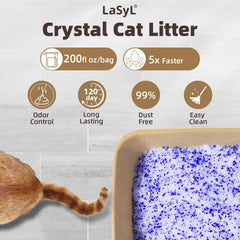 LaSyL litière cristal sans grumeaux: nettoyage simplifié