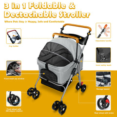 Laushery Poussette Animaux: grand rangement pour jouets et friandises.