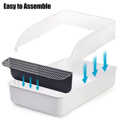 Lawei bac-litiere anti-eclaboussures avec pedale garde le sol.