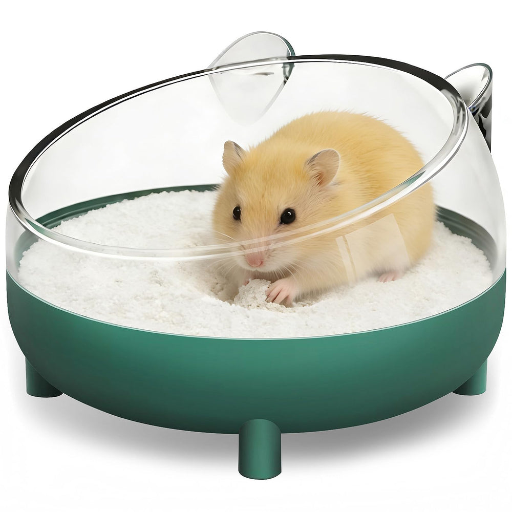 Baignoire pour hamster LazYYzal au design mignon et compact, idéal pour le bain de sable des petits animaux.