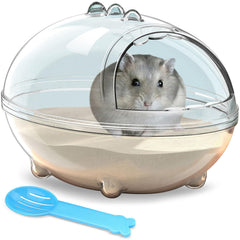 Bain hamster lazYYzal transparent: vue claire du bain et des jeux du hamster