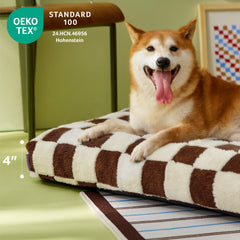 Le SURE housse sherpa brun lit chien offre un confort douillet
