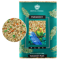 LEACH GRAIN & MILLING CO Parakeet Food Plus – sac illustratif, alimentation équilibrée pour perroquet.