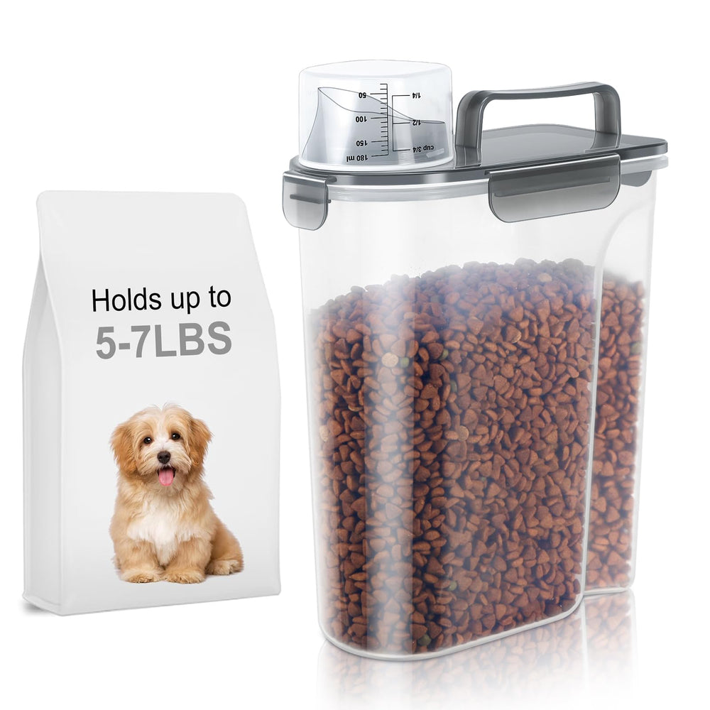 LEAWALK conteneur nourrir chien chat avec gros bouchon facilite le versement et garde l’aliment sec