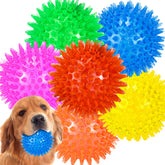 LECHONG balles chien durable en caoutchouc pour jeux intérieurs et extérieurs