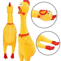 LEGEND SANDY coq criant jaune, latex sûr pour jeux interactifs