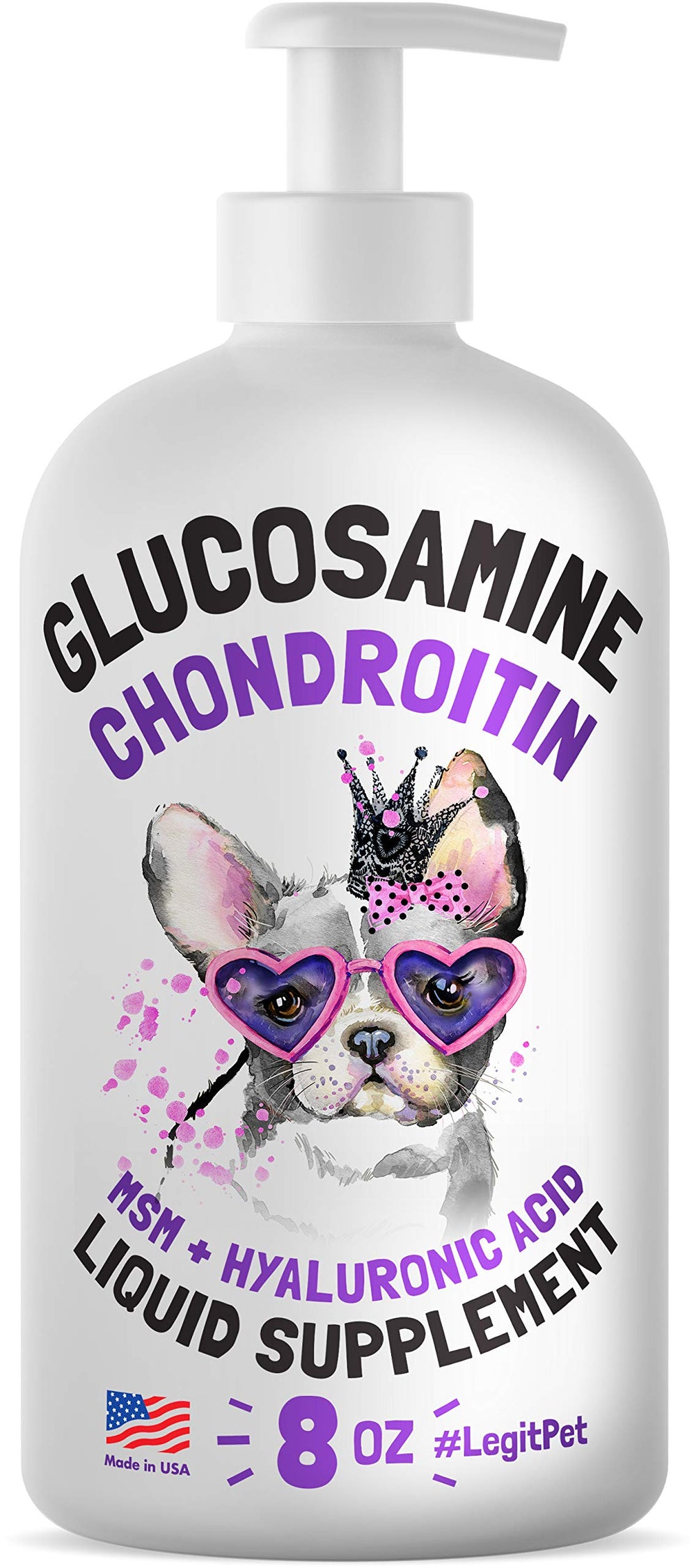 LEGITPET glucosamine liquide pour chien saveur bacon – soutien articulaire et mobilité