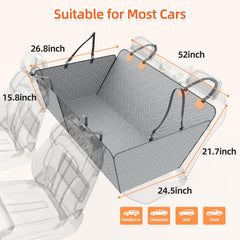 Fenêtre en filet maillé LEHNI pour ventilation et vue sur le chien.