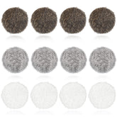 Leifide balle pom-pom fourrure lapin gris, stimulation instinct de chasse et jeu silencieux.