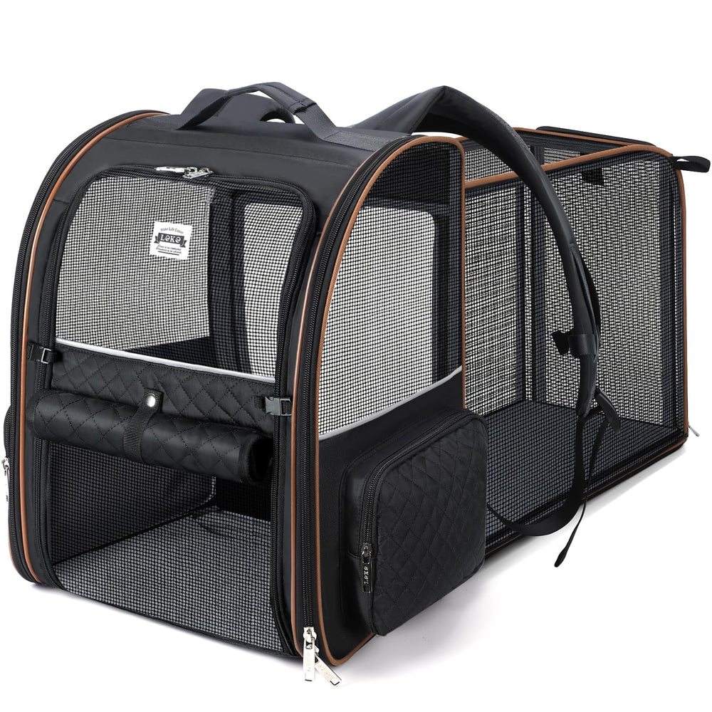 Lekebobor sac chat: fenêtre maillée pour ventilation optimale.