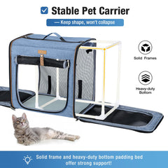 Lekereise design 2-en-1 porte-chat, se transforme en aire de jeux pratique.